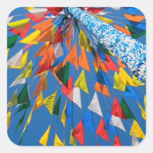 Sticker Carré Décoration du drapeau triangle