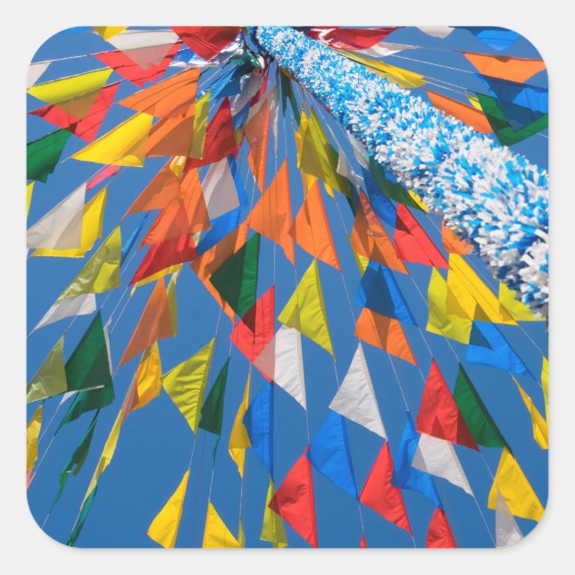 Sticker Carré Décoration du drapeau triangle (Devant)