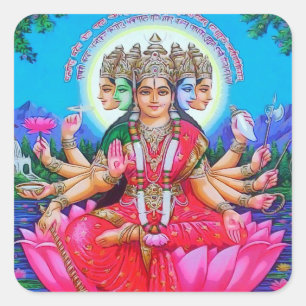 Sticker Carré Déesse Gayatri Devi Deity