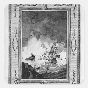 Sticker Carré Défaite de l'armada espagnole
