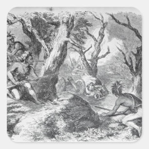 Sticker Carré Défaite du général Braddock