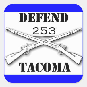 Sticker Carré Défendre le Tacoma