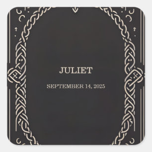Sticker Carré Défilé Mariage Médiéval Amusant Nordique Celtique