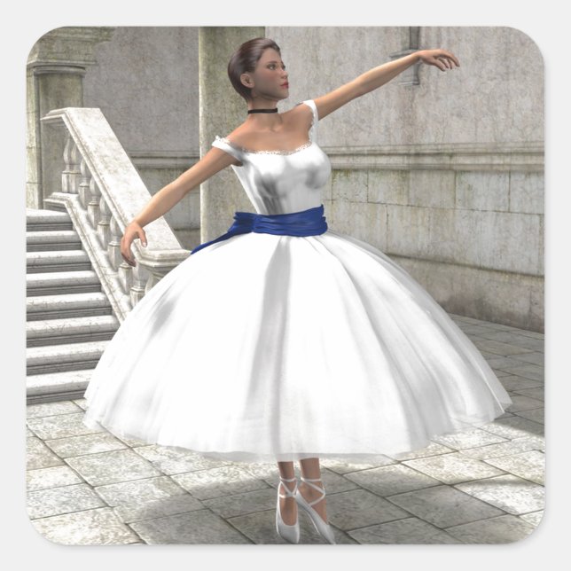Sticker Carré Degas Ballerina (Devant)