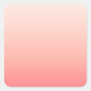 Sticker Carré Dégradé rose pâle et pêche