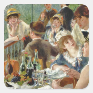Sticker Carré Déjeuner du Boating Party Renoir Vintage