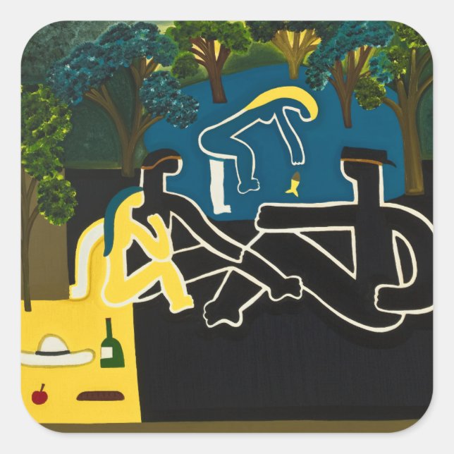 Sticker Carré Dejeuner sur l'herbe (Devant)