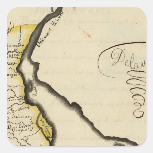 Sticker Carré Delaware 7 (Devant)