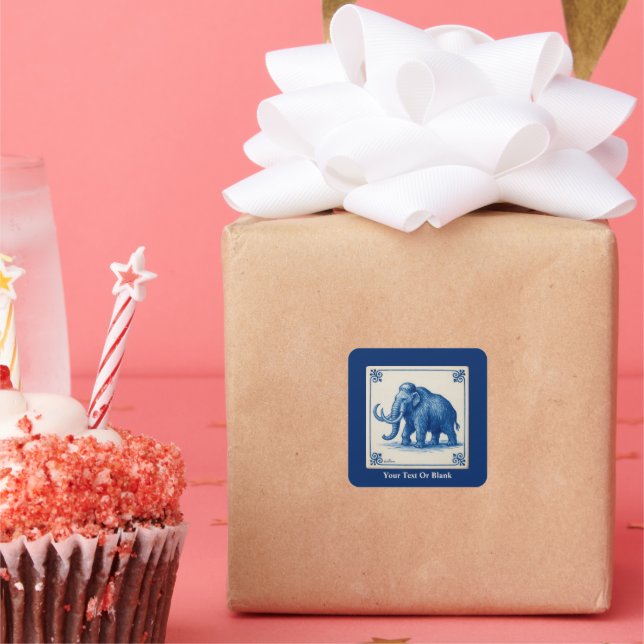 Sticker Carré Delft Wooly Mammoth (Fête)