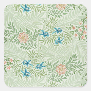 Sticker Carré Delphinium William Morris Larkspur