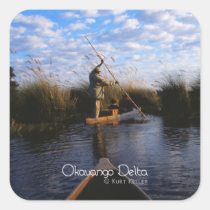 Sticker Carré Delta d'Okavango