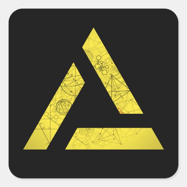 Sticker Carré Delta - Symboles mathématiques (Devant)