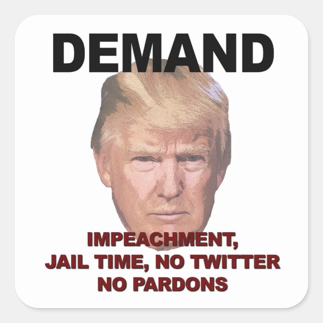 Sticker Carré Demande D'Imputation, Prison, Pas De Twitter, Pas  (Devant)