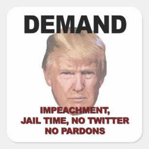 Sticker Carré Demande D'Imputation, Prison, Pas De Twitter, Pas