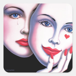 Sticker Carré Démasqué