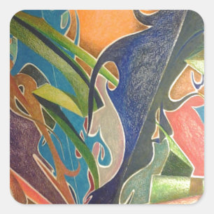 Sticker Carré Démence