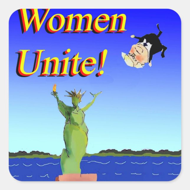 Sticker Carré Démocrate anti-Donald Trump Biden Harris 2020 (Devant)