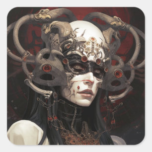 Sticker Carré Demon Queen Imaginaire Art
