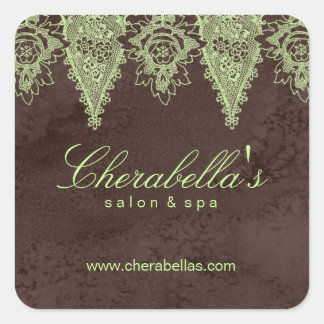 Sticker Carré Dentelle Animal Motif Salon des cheveux Leopard Vi