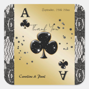 Sticker Carré Dentelle noire, As of Clubs, Black Parties scintil