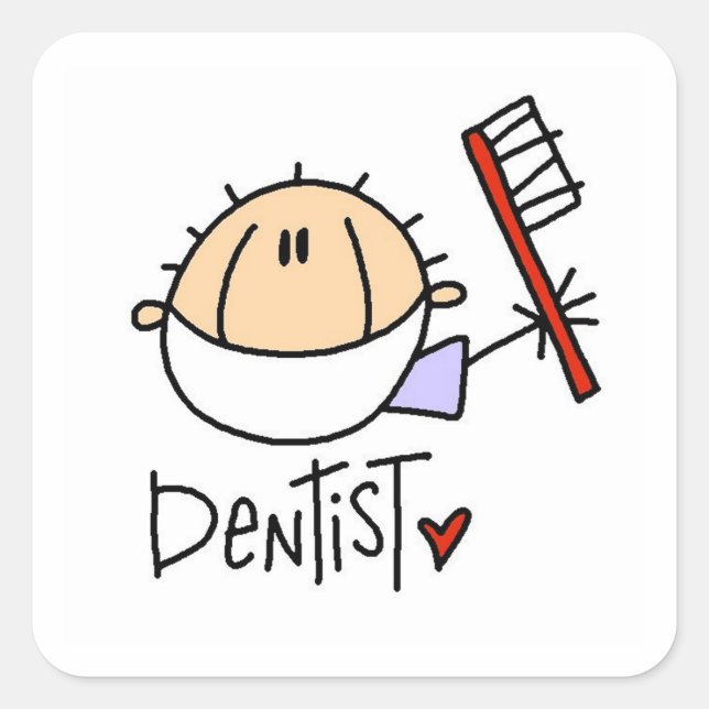 Sticker Carré Dentiste (Devant)