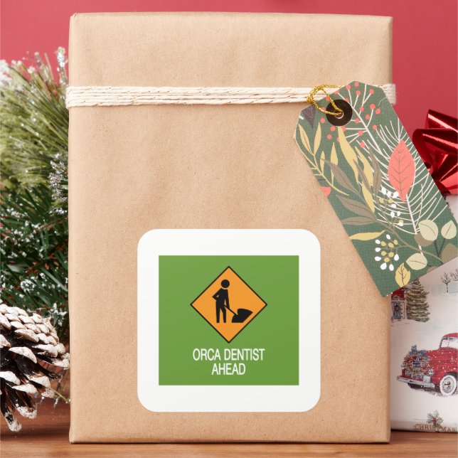 Sticker Carré Dentiste Orca (vacances)
