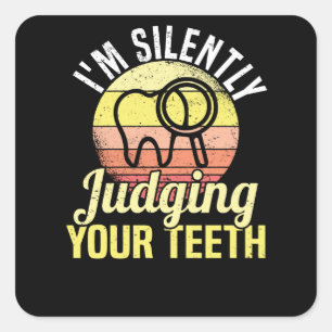 Sticker Carré Dentiste Profession dentaire Technicien dentaire