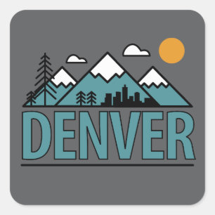Sticker Carré Denver Colorado