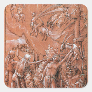 Sticker Carré Départ pour le Sabbat, 1506