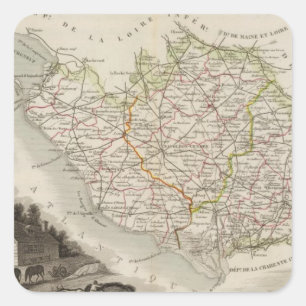 Sticker Carré Département De La Vendee