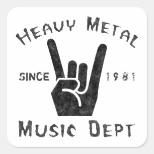 Sticker Carré Département de musique métallique lourde