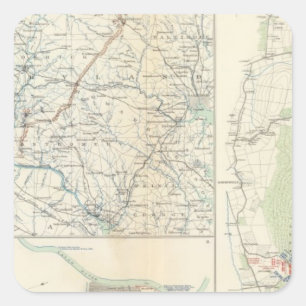 Sticker Carré Départements militaires de Wash, Penn, Annapolis,