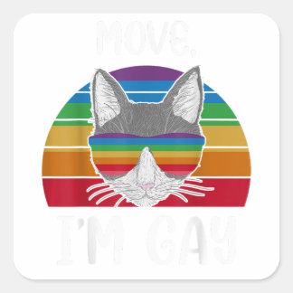 Sticker Carré déplacer Je suis gay LGBT Gay pride
