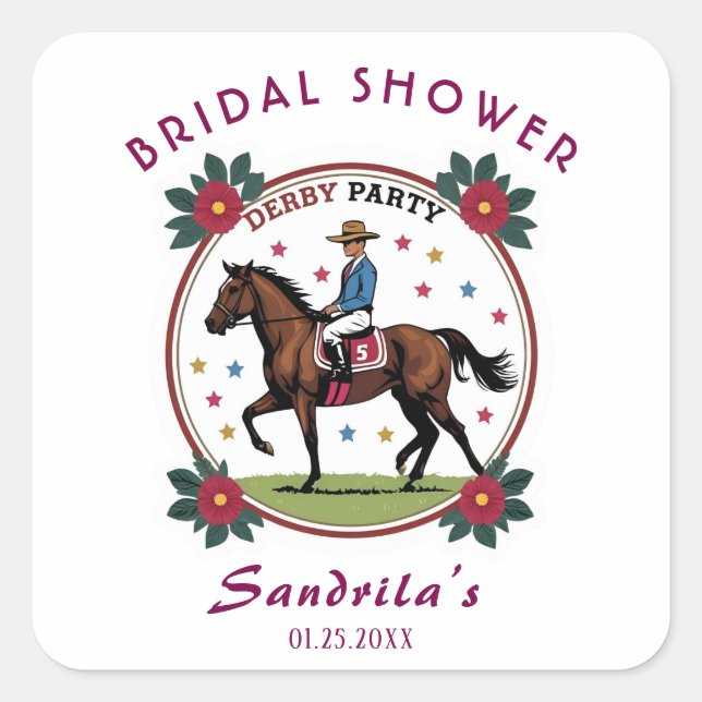 STICKER CARRÉ DERBY PARTY (Devant)