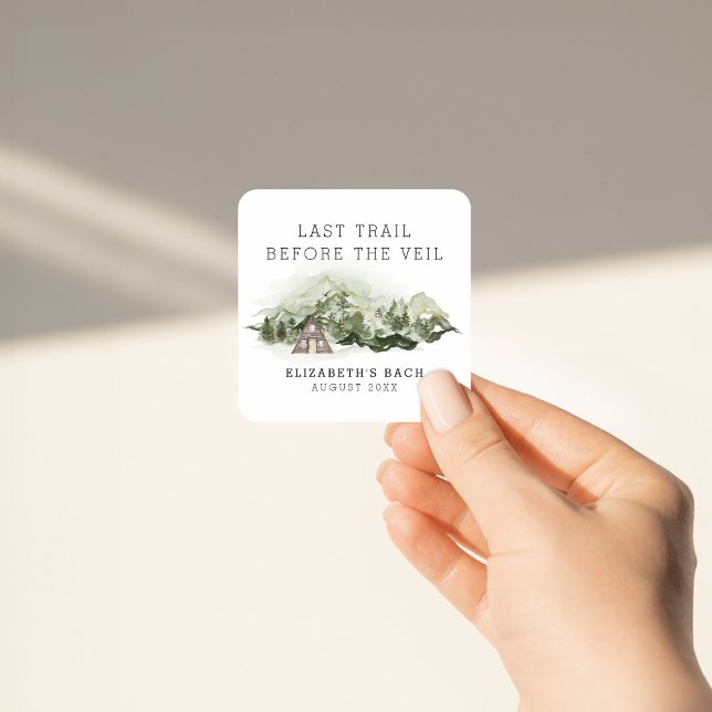 Sticker Carré Dernier sentier avant le week-end de célibataire d (Créateur téléchargé)