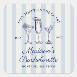 Sticker Carré Dernier Toast Sur La Côte Bleu Dusty