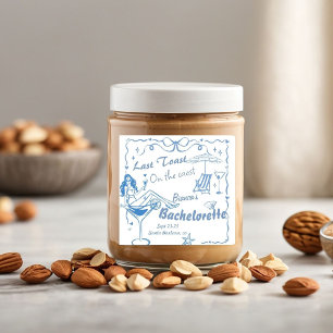 Sticker Carré Dernier Toast Tiré À La Main Sur La Bachelorette C