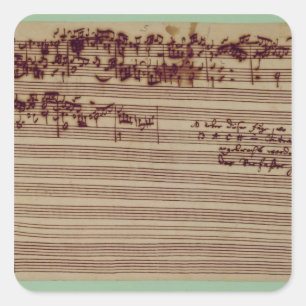 Sticker Carré Dernière page de L'Art de la Fugue, années 1740