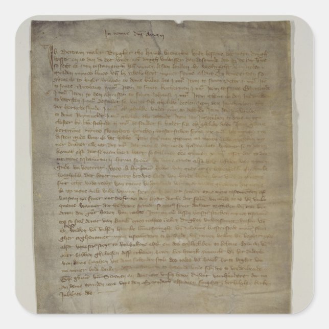 Sticker Carré Dernière volonté et testament de l'artiste (Devant)