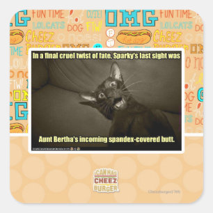 Sticker Carré Dernière vue de Sparky