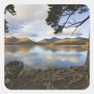 Sticker Carré Derwentwater, District des lacs, Cumbria, Angleter