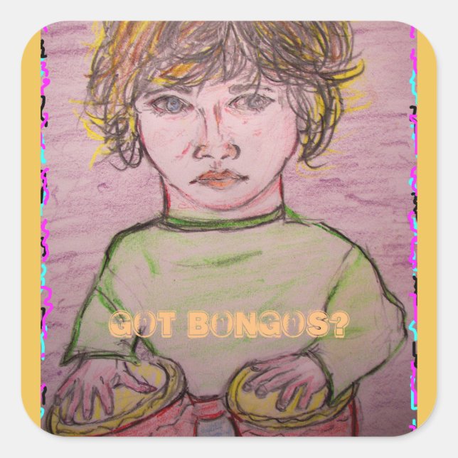 Sticker Carré des bongos ? (Devant)