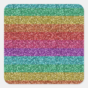 Sticker Carré Des couleurs vives à la mode à l'arc-en-ciel
