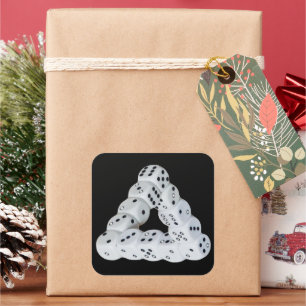 Sticker Carré Dés d'illusion optique