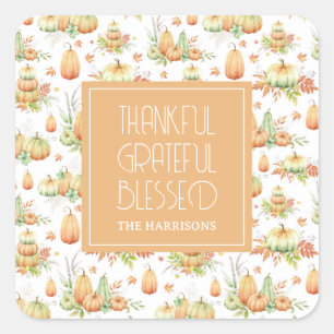 Sticker Carré Des Feuilles Citrouilles Russes Réprouvés