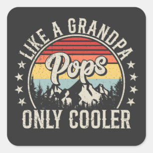 Sticker Carré Des gens comme un grand-père seulement Glacière Re