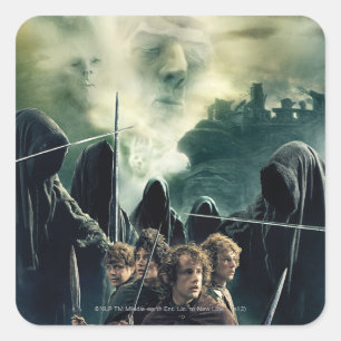 Sticker Carré Des hobbits prêts à la bataille
