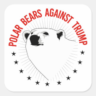 Sticker Carré Des ours polaires contre Trump