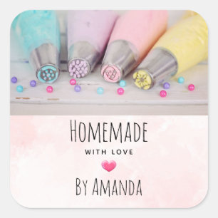 Sticker Carré Des outils de décoration faits maison avec des g