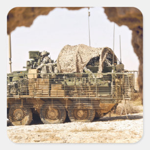 Sticker Carré Des soldats américains patrouillent en Afghanistan